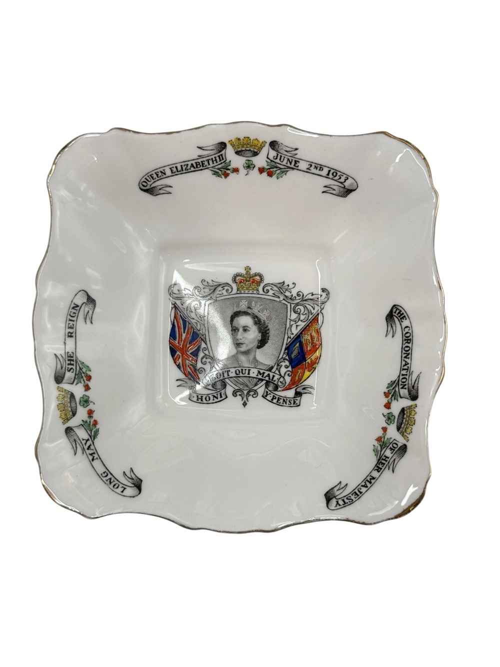 Queen Elizabeth 1953 coronation Queen Elizabeth II Royal Stafford trinket dish